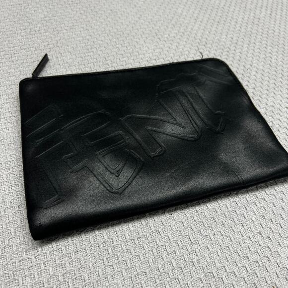 Fenty Beauty Makeup Bag Half Zip Clutch Pouch Designer Neoprene Logo - Picture 2 of 7